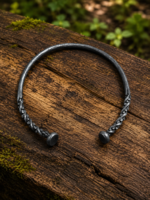 Warriors Outfit Hand Forged Viking Torc Necklace – Braided Iron Neck Ring – Medieval Norse Torque Collar – Handmade Celtic Viking Jewelry