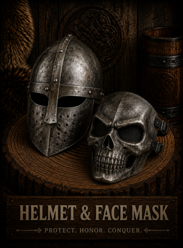Medieval helmet and face mask