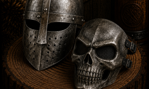 Medieval helmet and face mask