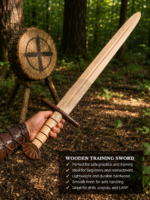 Warriors Outfit Handcrafted 5 Lobe Wooden Practice Sword – Medieval Training Sword – Hardwood Sword Martial Arts & Skill Development