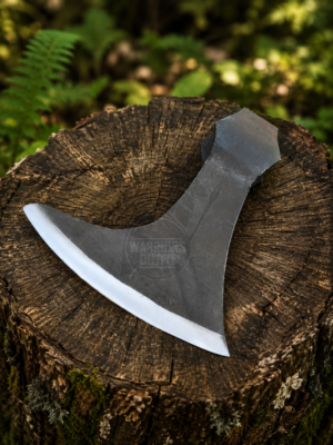 Warriors Outfit Hand Forged High Carbon Steel Viking Axe Head – Bearded Axe Head for Bushcraft, Wood Cutting, Camping & Custom Handle Projects – Handmade Norse Style