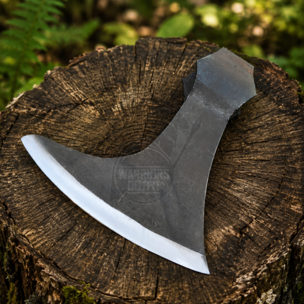 Warriors Outfit Hand Forged High Carbon Steel Viking Axe Head – Bearded Axe Head for Bushcraft, Wood Cutting, Camping & Custom Handle Projects – Handmade Norse Style